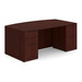 PL189 71" BOW FRONT DESK SHELL- Mahogany