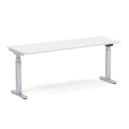 Enhance Electric Height-Adjustable Desk 24" X 72" - White with Silver Base