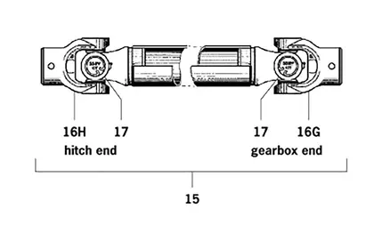 Thru Tank Driveline Parts with Diagram