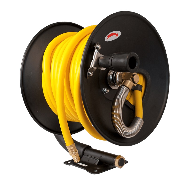 BE Power Equipment 50ft Hand Crank Hose Reel