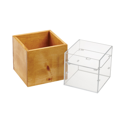 Cal-Mil 22096-99 7-1/2"W x 7-1/2"D x 7"H Madera Condiment Holder