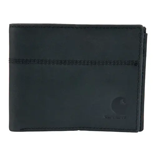 CARHARTT B650 - Saddle Leather Bifold Wallet - Black