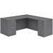CLALD1048- Classic L-Shape Desk 71" W x 36" D with 47" Return and 2 Full Pedestals- Coastal Gray