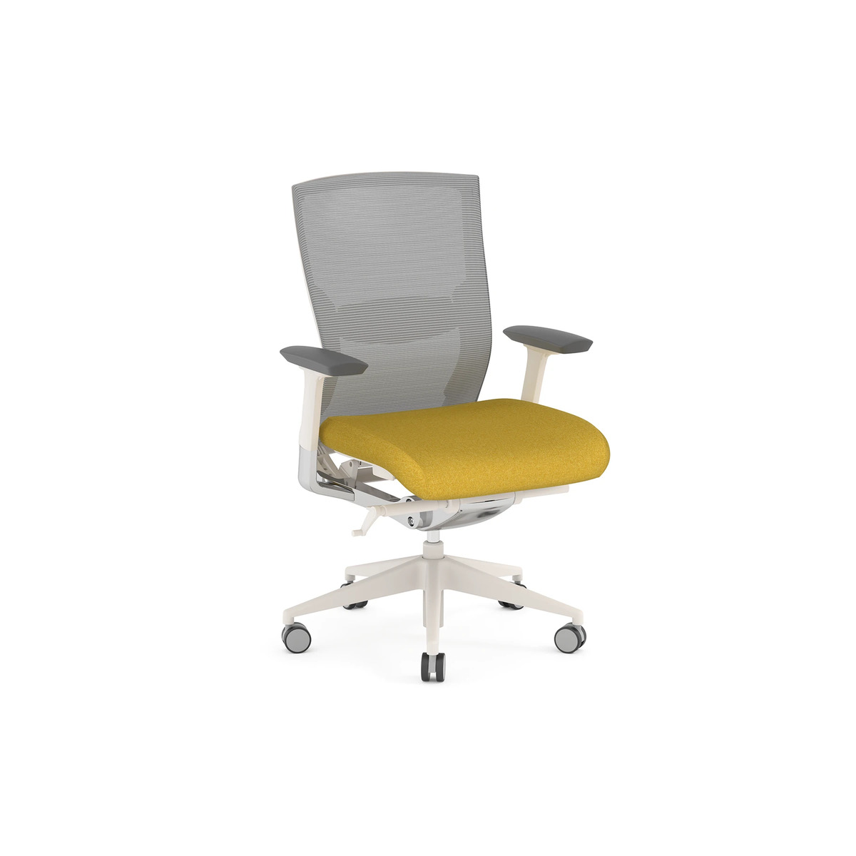 Propel Office Chair - White Frame with Yellow Seat