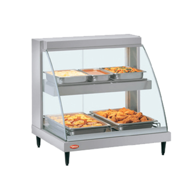 Hatco GRCD-2PD Tempered Curved Glass Display Case, Heated Deli, Countertop