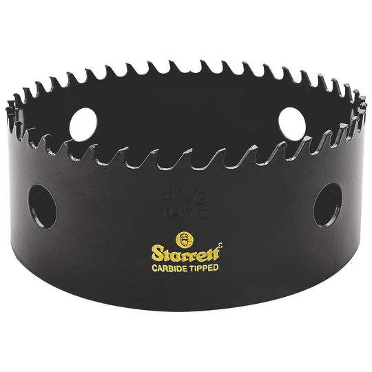 STARRETT CT412 4-1/2'' (114mm) Triple Chip Tungsten Carbide Hole Saw