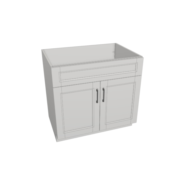Vail Pure White Box  Vanity Sink Base Kit - 36"X 34 1/2”H X 21”D