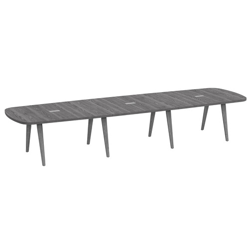 Signature Arena Conference Table 14 Foot - Newport Grey with Newport Grey Wood Legs