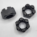 1 3/8" - 12 HEAVY HEX SLOTTED NUT ASTM A194 2H BLACK OXIDE