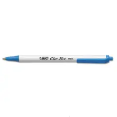 BICCSM11BE CLIC STIC RETRACTABLE BLUE PEN MEDIUM, 12/BX