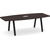 8' Signature Boat Shape Conference Table - Espresso Top, Black Metal Legs