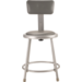 NPS 6418B NPS® 18" Heavy Duty Vinyl Padded Steel Stool with Back