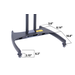 LUXOR FP1000 Adjustable-Height Rolling TV Stand 