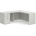 CLALD1005L- Left-Handed Classic L-Shape Workstation 66" W x 24" D with 42" Return and Box/Box/File Pedestal- Silver Birch