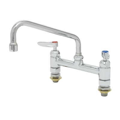 T&S Brass B-0220-61X-CCCR Double Pantry Faucet Deck Mount