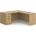 CLALD2038- Classic L-Shape Desk 66" W x 30" D with 42" Return and Box/Box/File Pedestal- Aspen