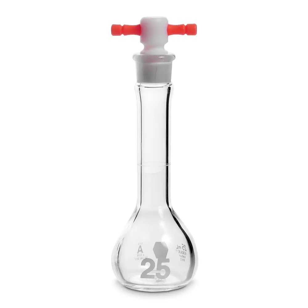 KIMBLE KIMAX Class A Volumetric Flask with Color Coded PTFE Stopper