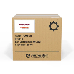 Minuteman - 925013 - Scr-Slotted Csk M4X12 Ss304 (M12110)