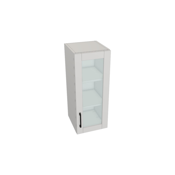 Providence Pure White Box Glass Door Wall Cabinet Kit - 12”x 30” X 13”