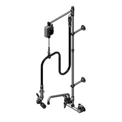 T&S Brass B-0140 Pre-Rinse Unit 8" C/C Wall Mount