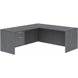 CLALD2041- Classic L-Shape Desk 71" W x 30" D with 42" Return and Box/File Pedestal- Coastal Gray