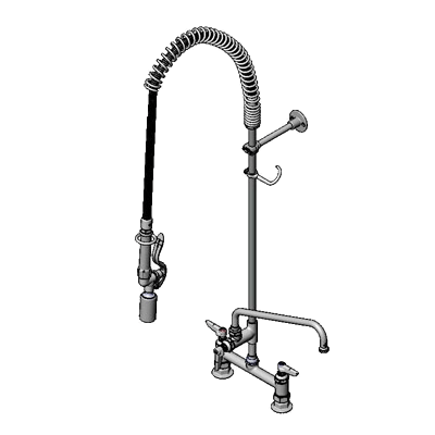 T&S Brass B-0123-ADF12-BJ Easyinstall Pre-Rinse Unit Spring Action Gooseneck