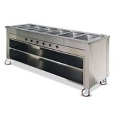 Dinex 5-Well Hot Food Counter w/Heat-In-Base