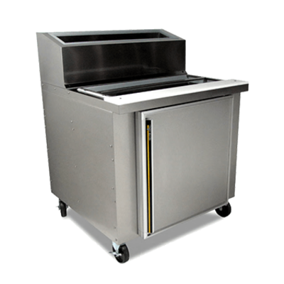 Silver King SKRN36-RSUS2 (1) Hinged Solid Door Accommodates (4) 1/6 Pans & (5) Pumping Jars (Not Included) 36"W Refrigerated Fountainette