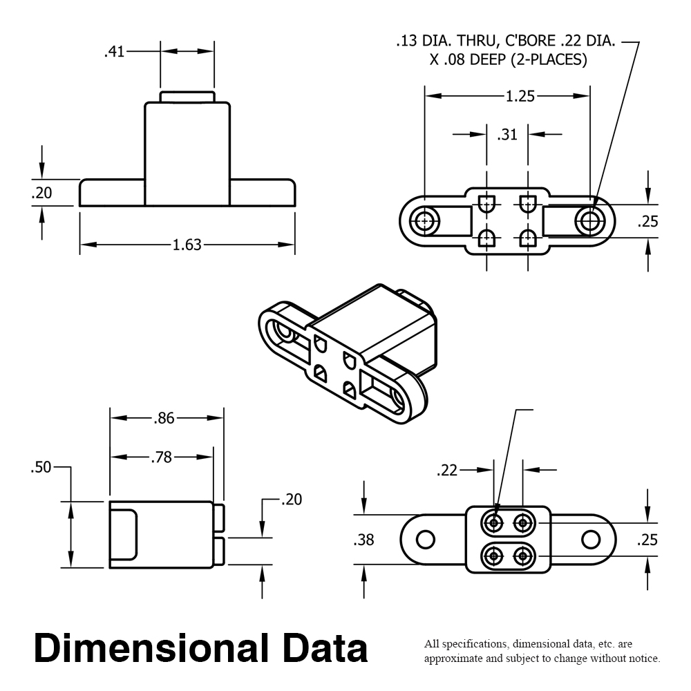 4-Pin Lamp Socket with Surface Mounting Bracket ...