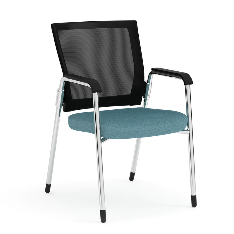 Propel Guest Chair - Black Mesh Back with Blue Seat