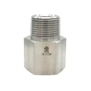 Adapter Expander, 1/8 in MNPT x 1/8 in FNPT, Stainless Steel