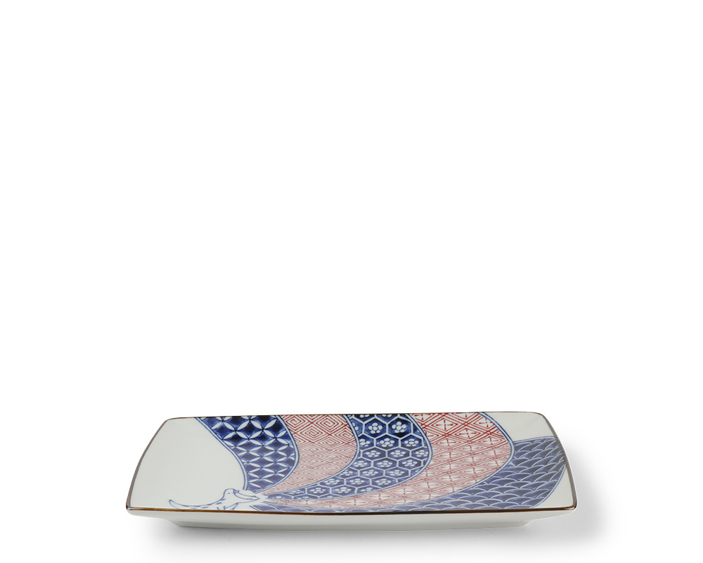 Edo-Style Dino Plate 9.25"x5.25" Shozuiryu