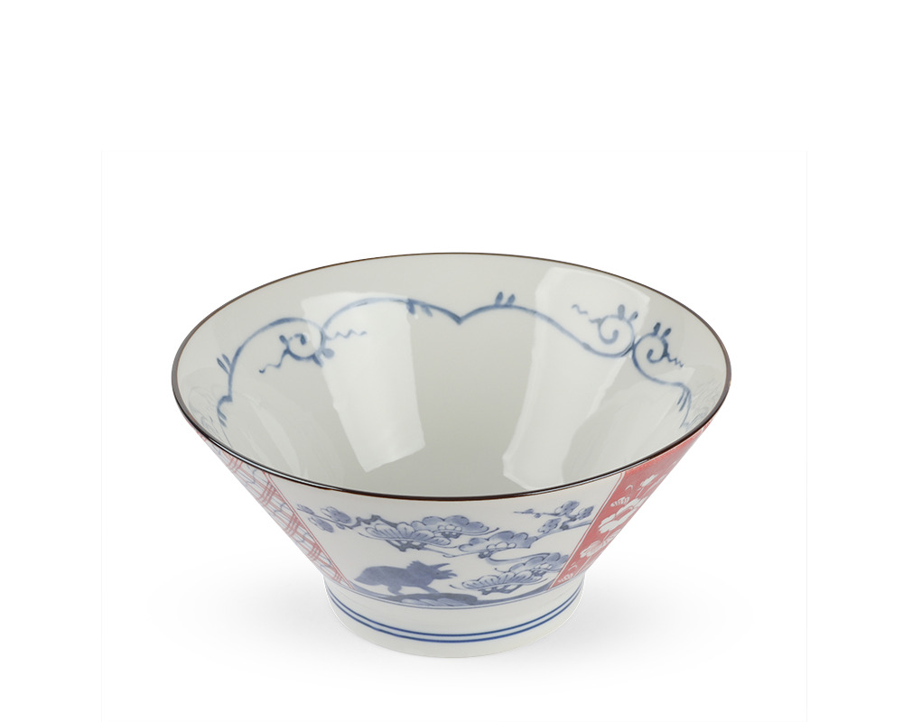 Edo-Style Dino Bowl 7.5" Ryouenryu