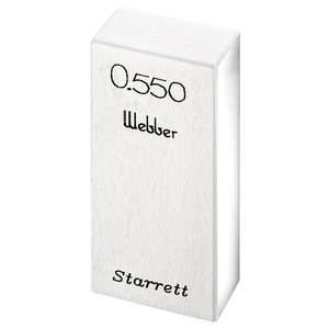 STARRETT RY .550 A1 Rect. Ceramic Gage Block - .550 In., Grade A1