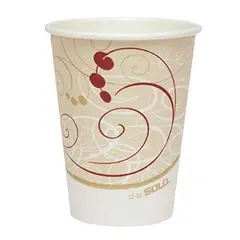 12 OZ TAN PAPER HOT CUP, SYMPHONY, 1M/CS    412SM-J8000