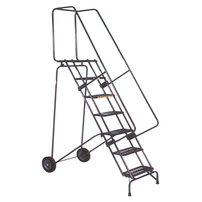 Rolling Step Ladder - Fold-N-Store - 7 Step - 350 lb Capacity