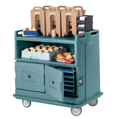 Cambro MDC24401 Beverage Service Cart Recessed Top Holds 1 Gallo