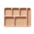Tray  six compartment  tan