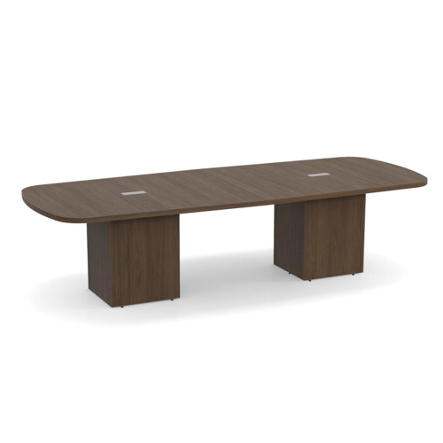 Arena Conference Table 10 Ft with Cube Base - Modern Walnut