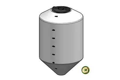 300 Gallon Cone Bottom Tank - 42" D x 67" H
