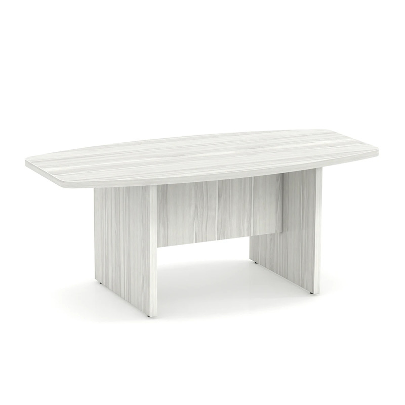 Classic Boat-Shape Conference Table 6 Ft - Silver Birch