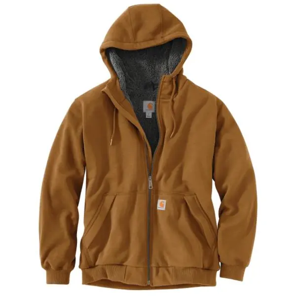30% OFF - CARHARTT 103308 - Rain Defender® Rockland Sherpa-Lined Sweatshirt - Carhartt Brown