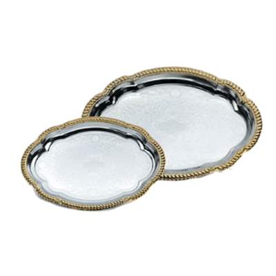 Vollrath 47265 Odyssey Gold Trim Oval Tray