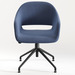 CHK68091BLU0701 - SARON GUEST CHAIR - Blue with 4 Prong base