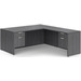 CLALD2043- Classic L-Shape Desk 71" W x 30" D with 42" Return and 2 Box/File Pedestals- Newport Gray