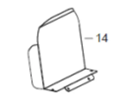 Veloci Heater Replacement Flame 115 Rear Panel (Upper)