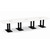 14' Classic Boat Shape Conference Table with Palmer Base - White Top, Black Base