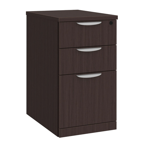 Classic Locking Mobile Pedestals - 3 Drawer in Espresso