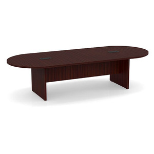 10ft Racetrack, slab base Conference Table: MAHOGANY 