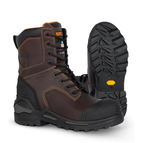 STC 29105 - Blade8 CSA 8" Men's Leather Waterproof Work Boots Vibram Megagrip Pro - Brown